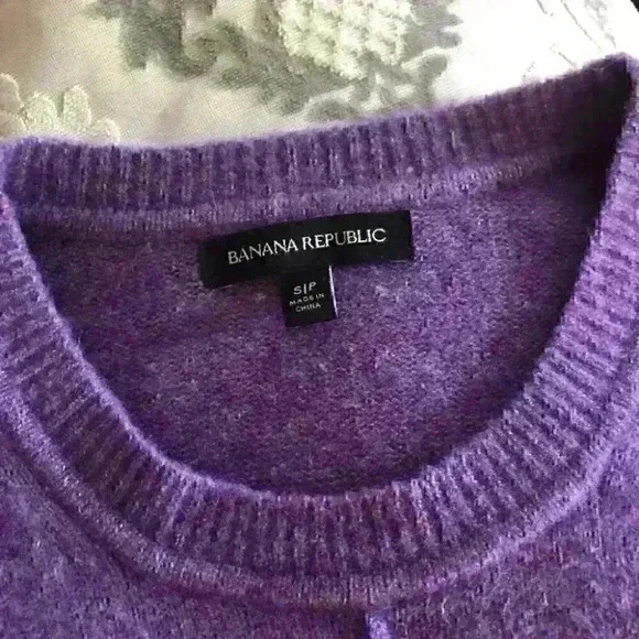 Banana Republic Knit  Sweater Wool Blend Striped Colorful - Picture 6 of 9